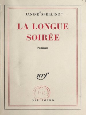 cover image of La longue soirée